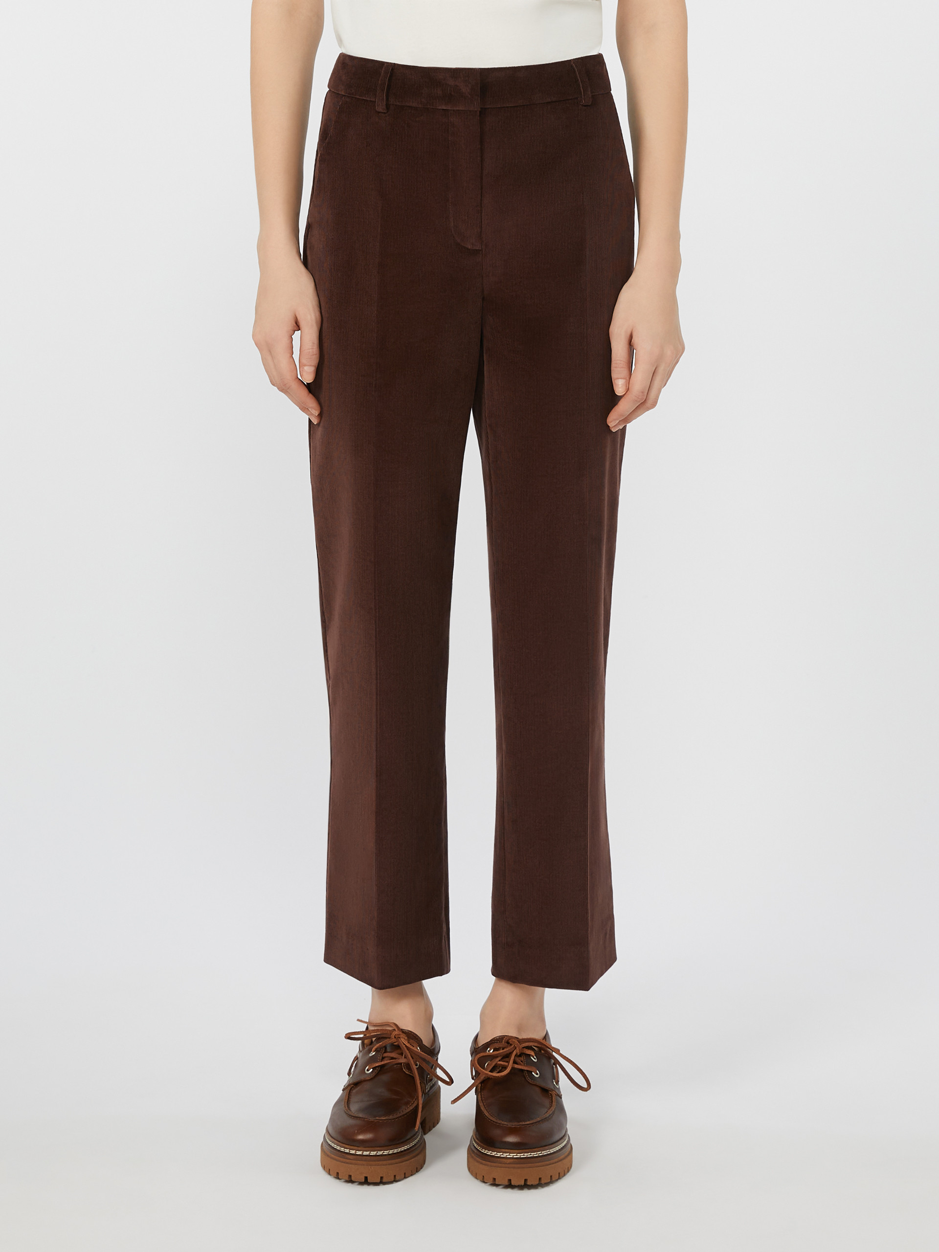 Weekend Max Mara Corduroy Trousers In Brown