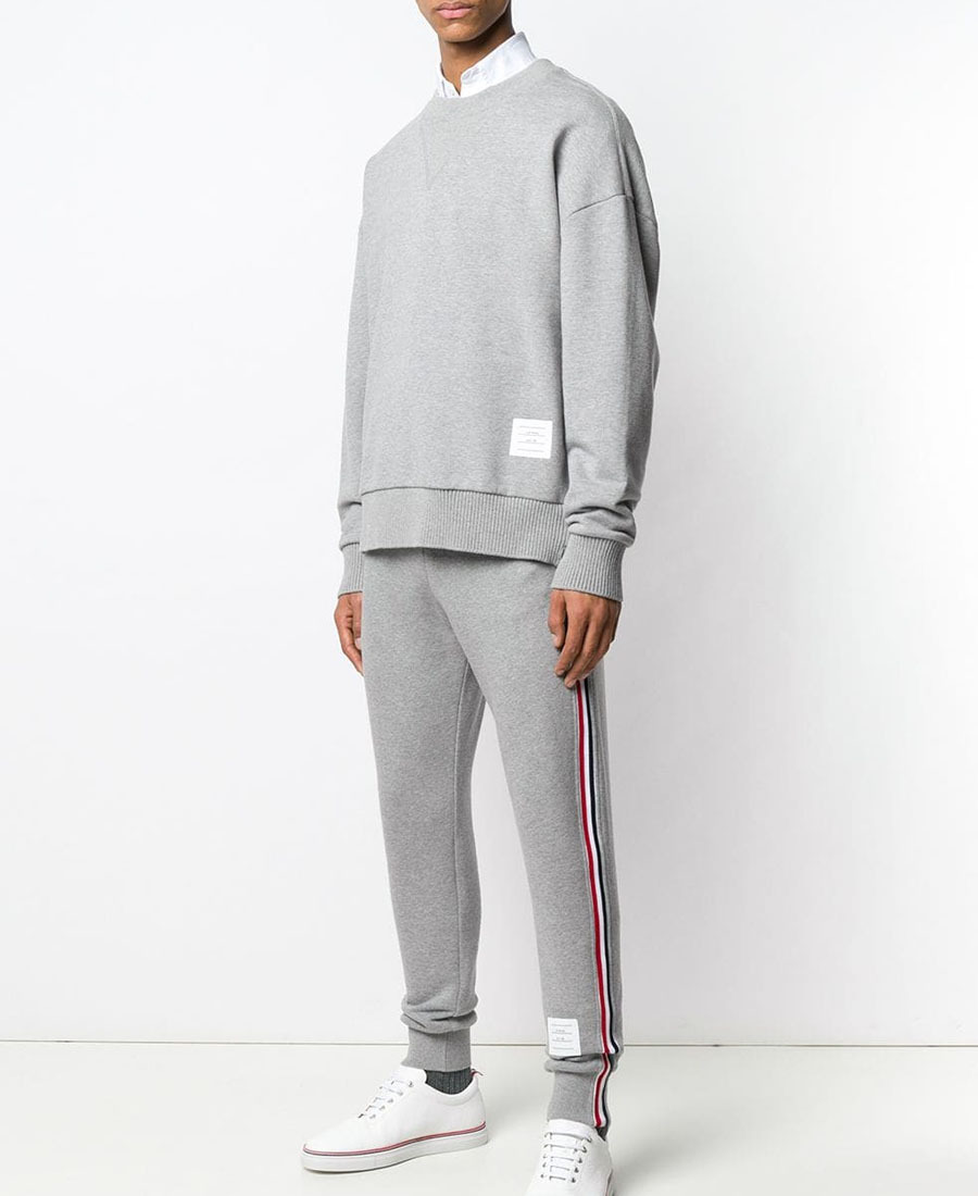 Thom Browne Gray Classic 4-bar Jersey Loopback Sweatpants In Gray