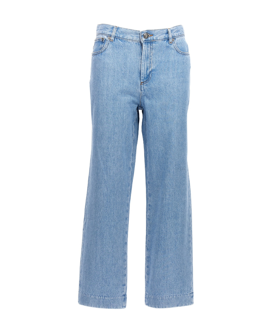 Apc High-rise Wide-leg Jeans In Blue