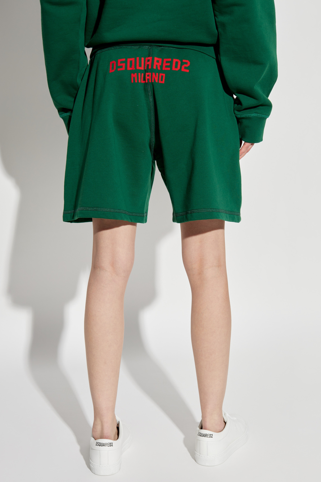 Dsquared2 Printed Track Shorts In Green