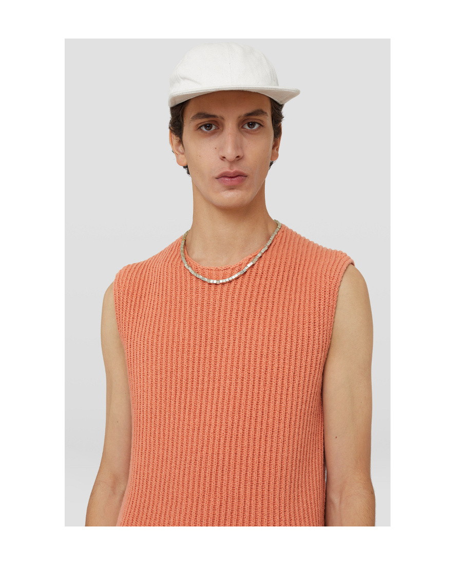 Jil Sander Ribbed Knitted Vest In Pink