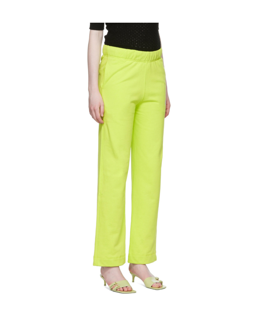 Ganni Logo-embroidered Track Pants In Green