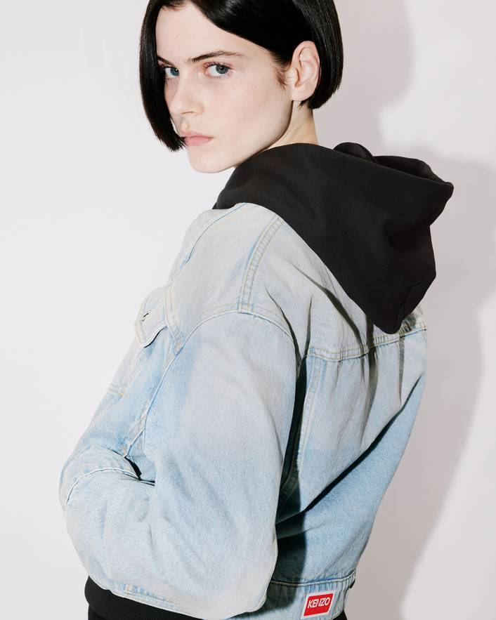 KENZO KENZO LOGO PATCH DENIM JACKET