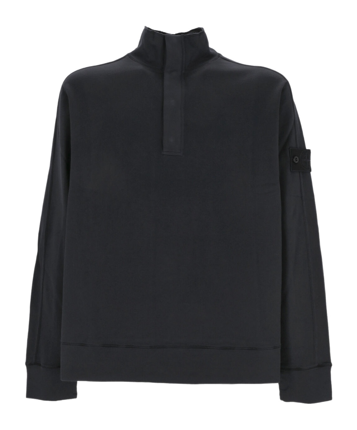 Stone Island Long-sleeved Sports Sweater In Black