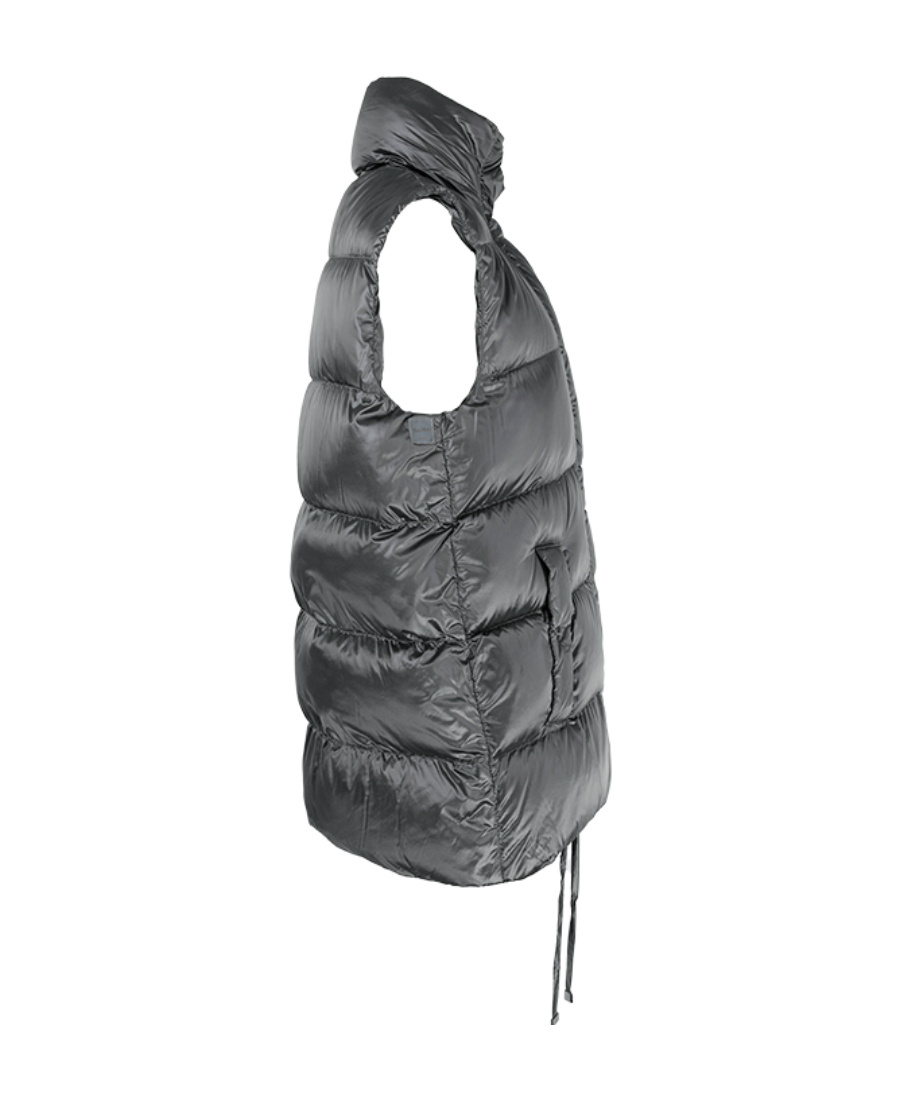 Max Mara Sleeveless Vest Down Jacket In Gray