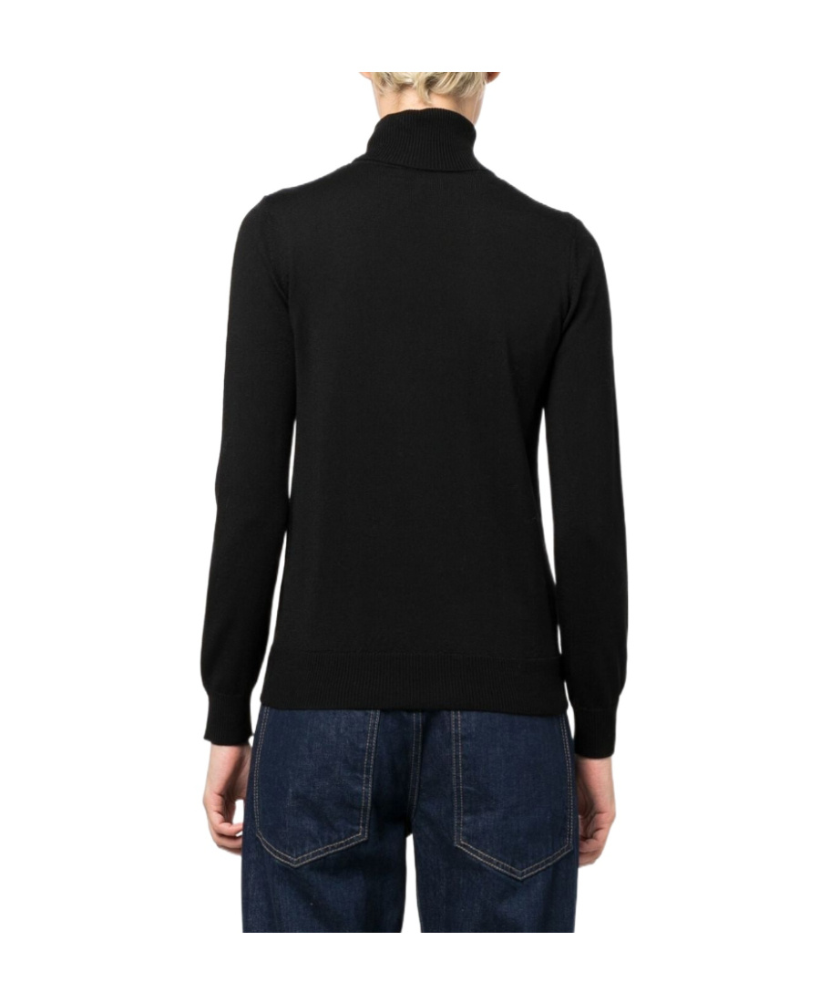 Apc Fine-knit Roll-neck Jumper In Black