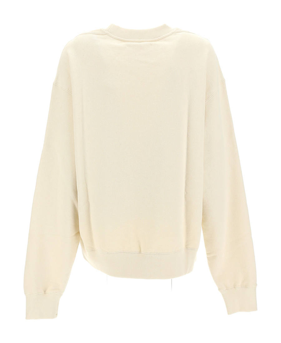 Jil Sander Logo Print Crewneck Sweatshirt In White