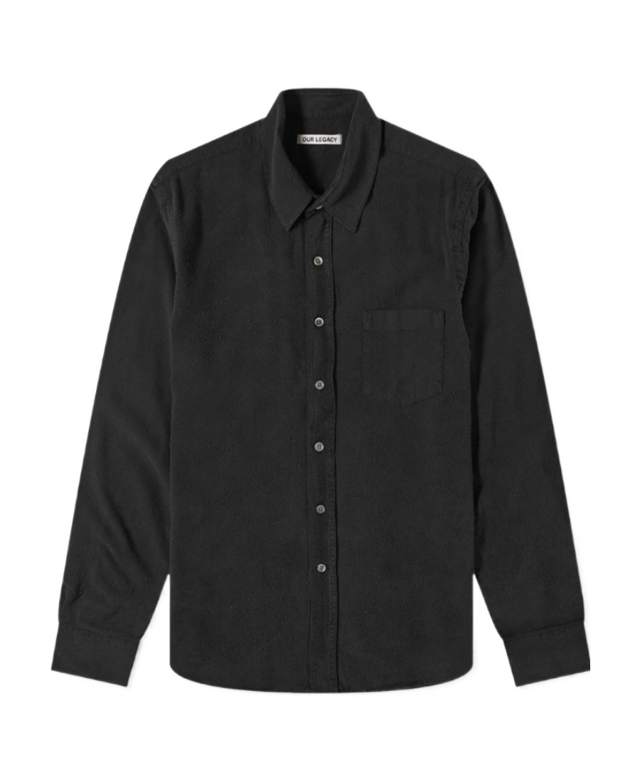 Our Legacy Beyond Buttoned Cuffs Long Sleeve Shirt In Black