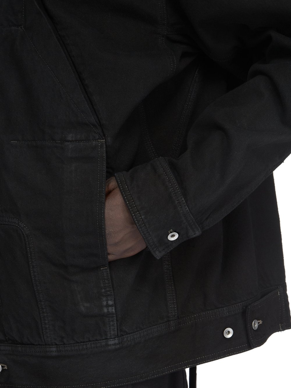 Rick Owens Drkshdw Sphinx Jumbo Worker Jacket In Black