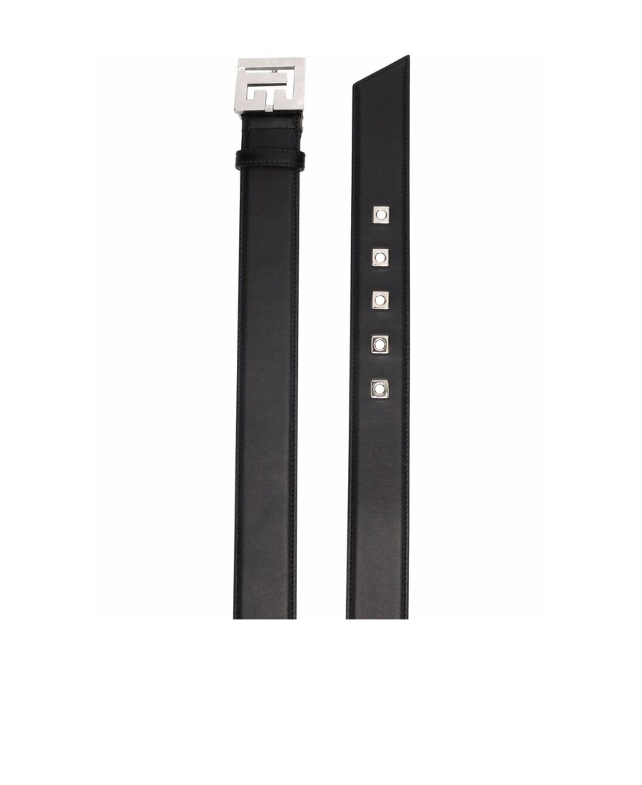 Balmain Monogram-buckle Belt In Black