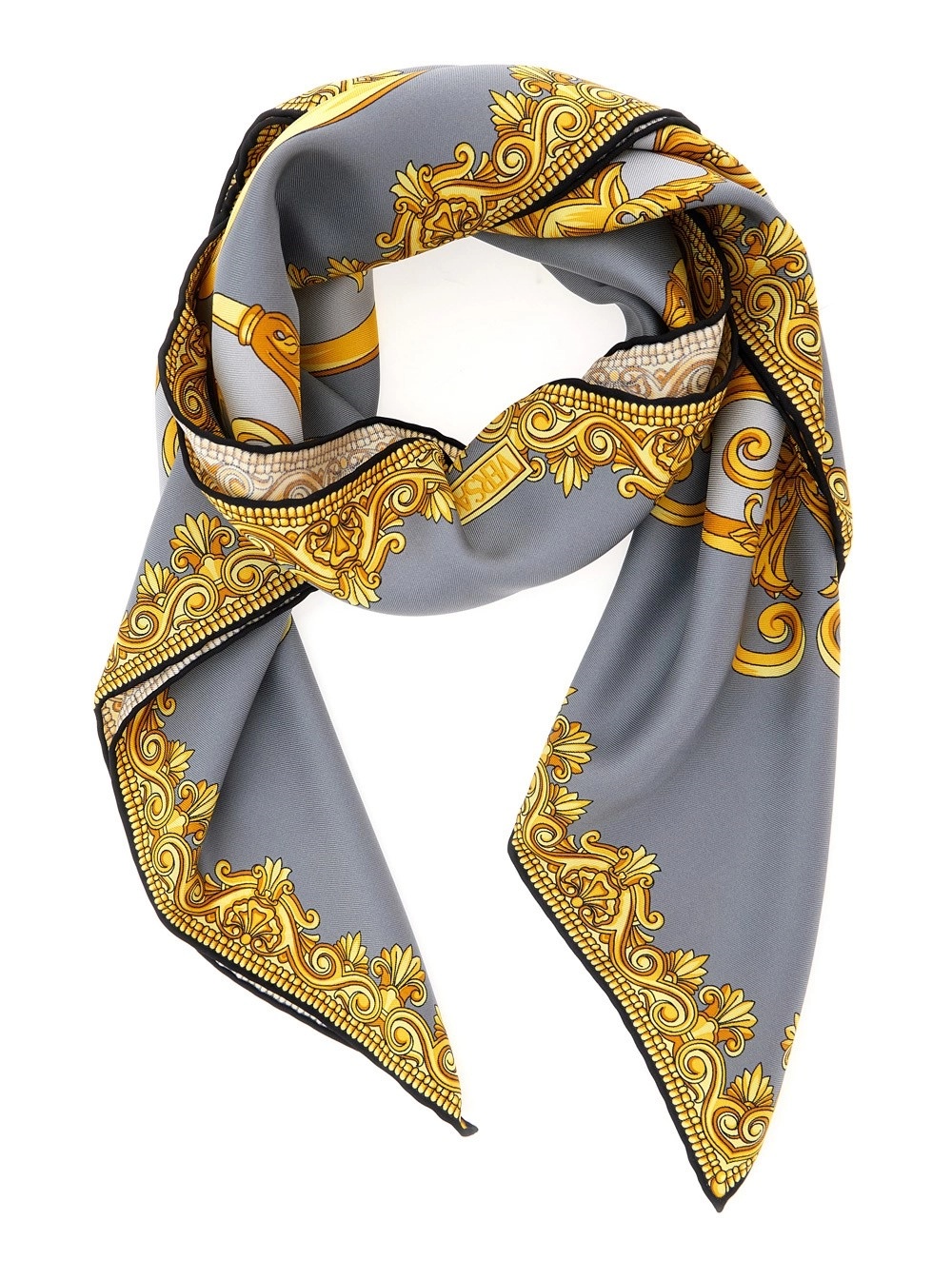 Versace Patterned Silk Scarves In Multi