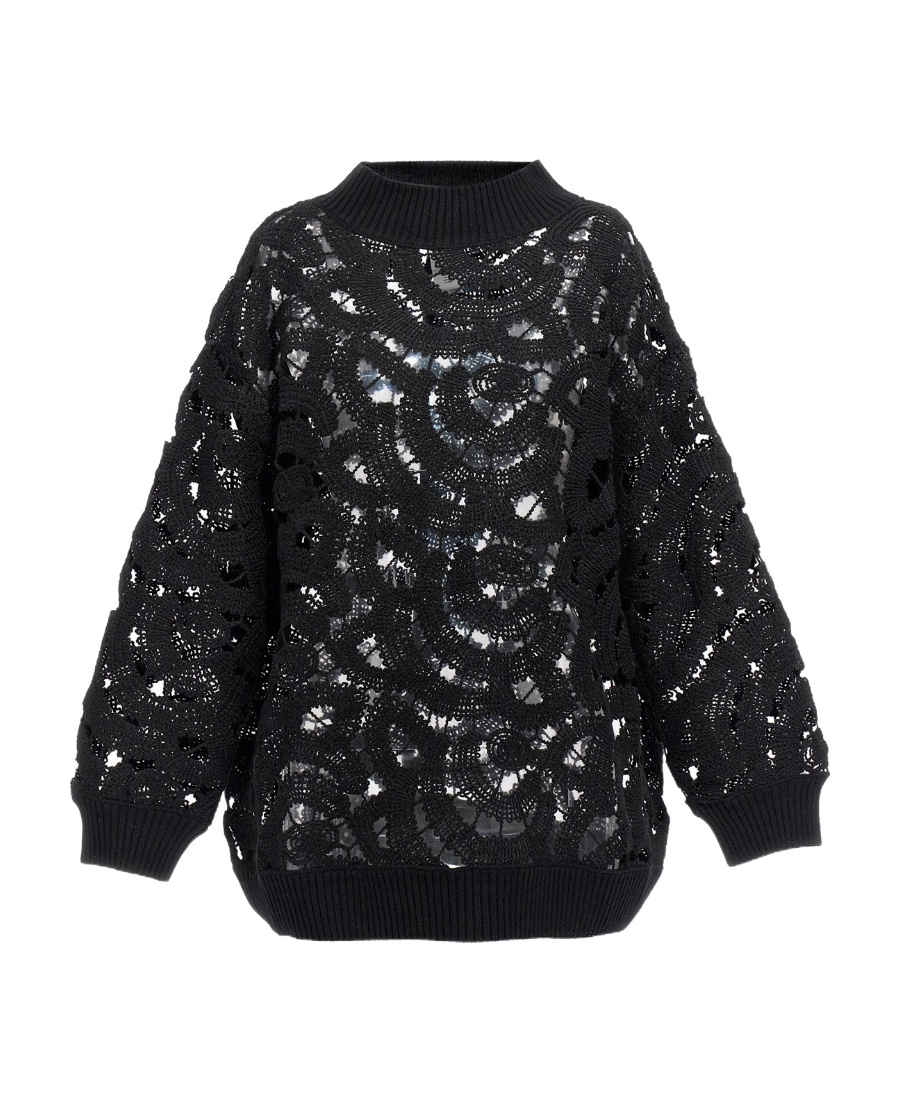 FABIANA FILIPPI HOLLOW-OUT LONG-SLEEVED SWEATER