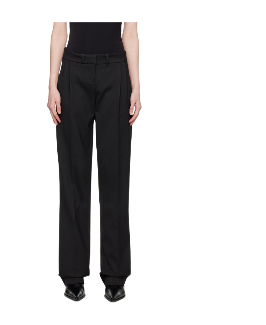 Coperni High Waist Straight Trousers In Black