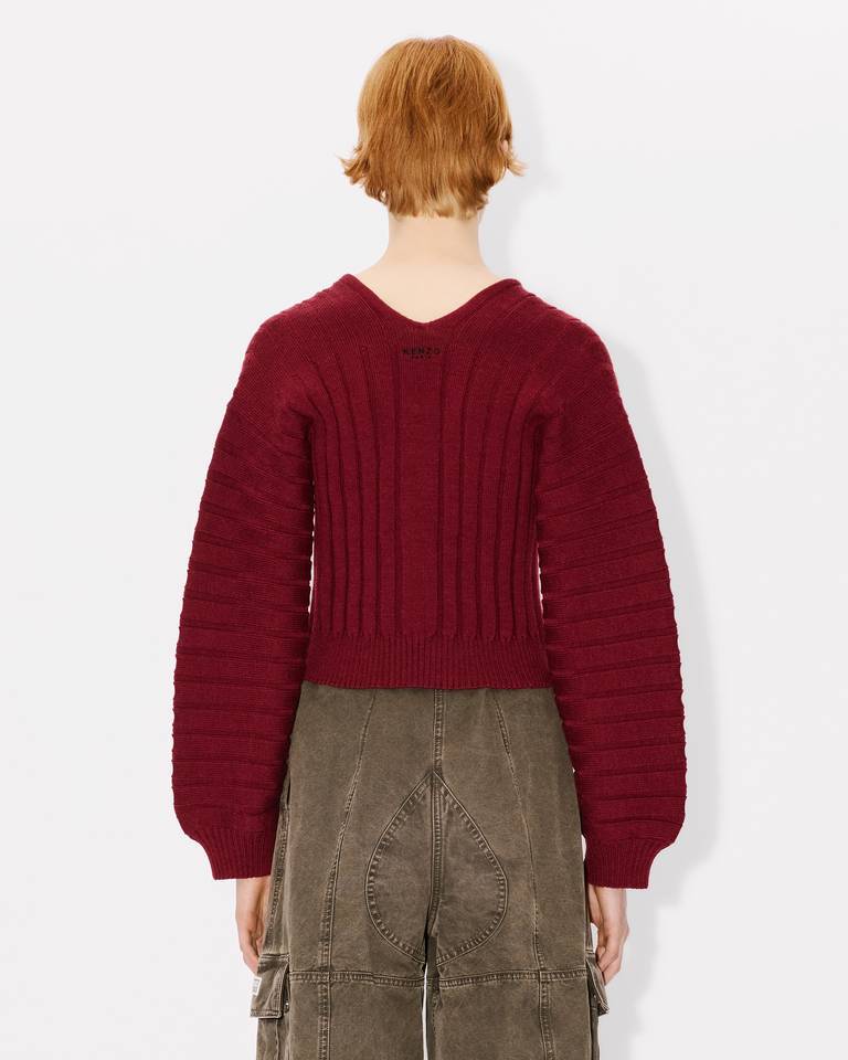Kenzo Zippered Cardigan In Red