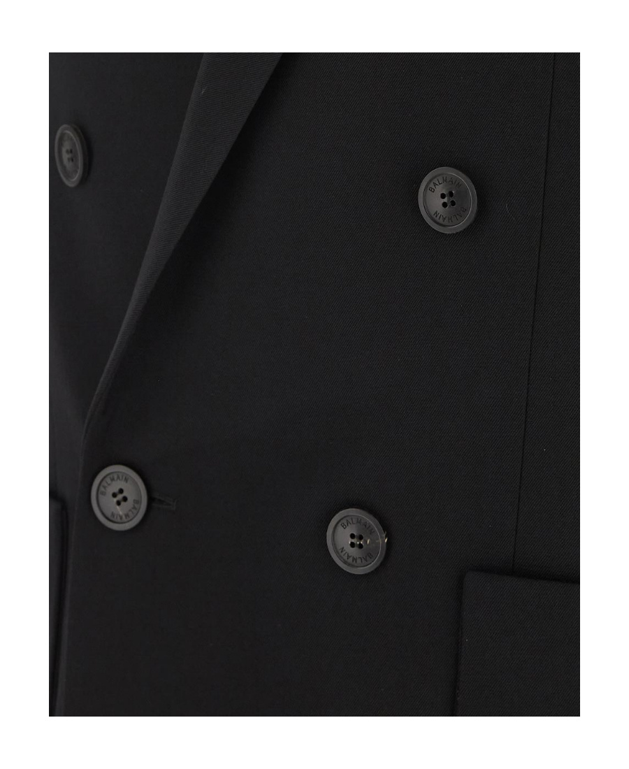 Balmain Double-breasted Blazer In Black
