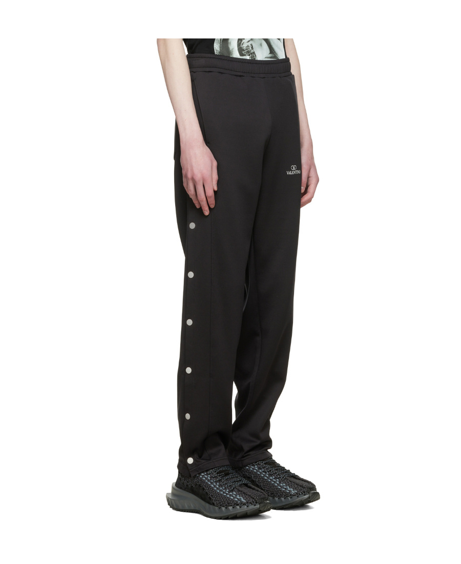 Valentino Logo-print Slip-on Track Pants In Black