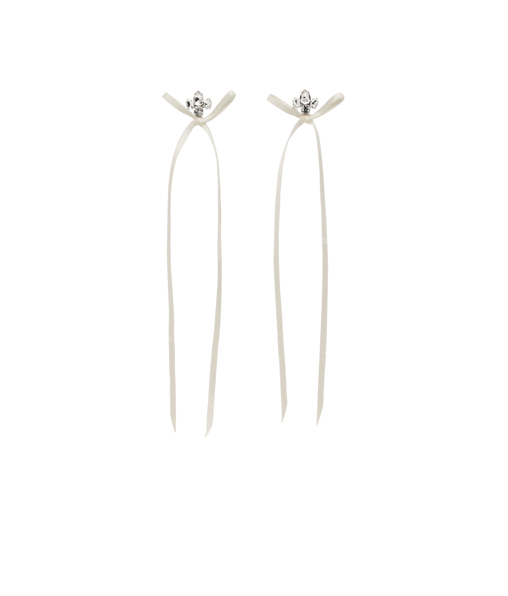 Simone Rocha Bow Stud Earrings In White