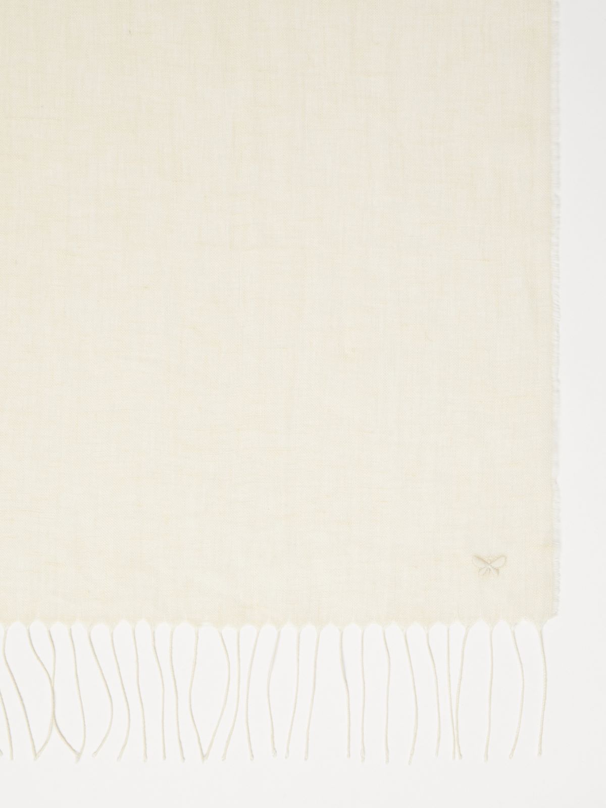Weekend Max Mara Fringed Scarf In White