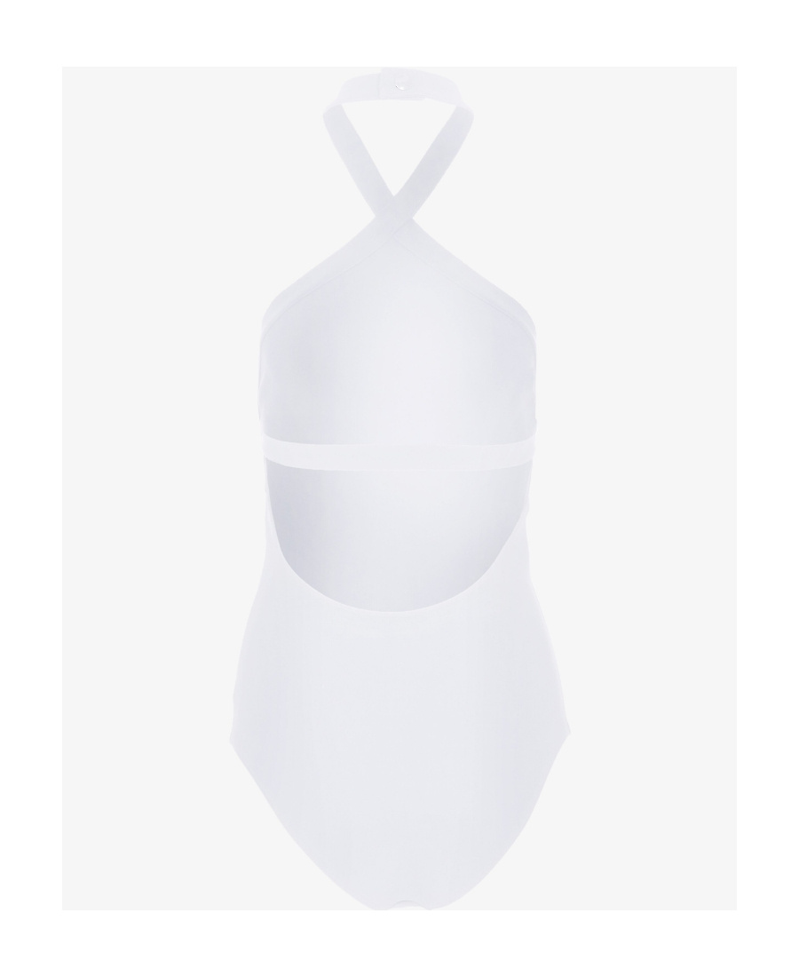 Alaïa One-piece Backless Swimsuit In White
