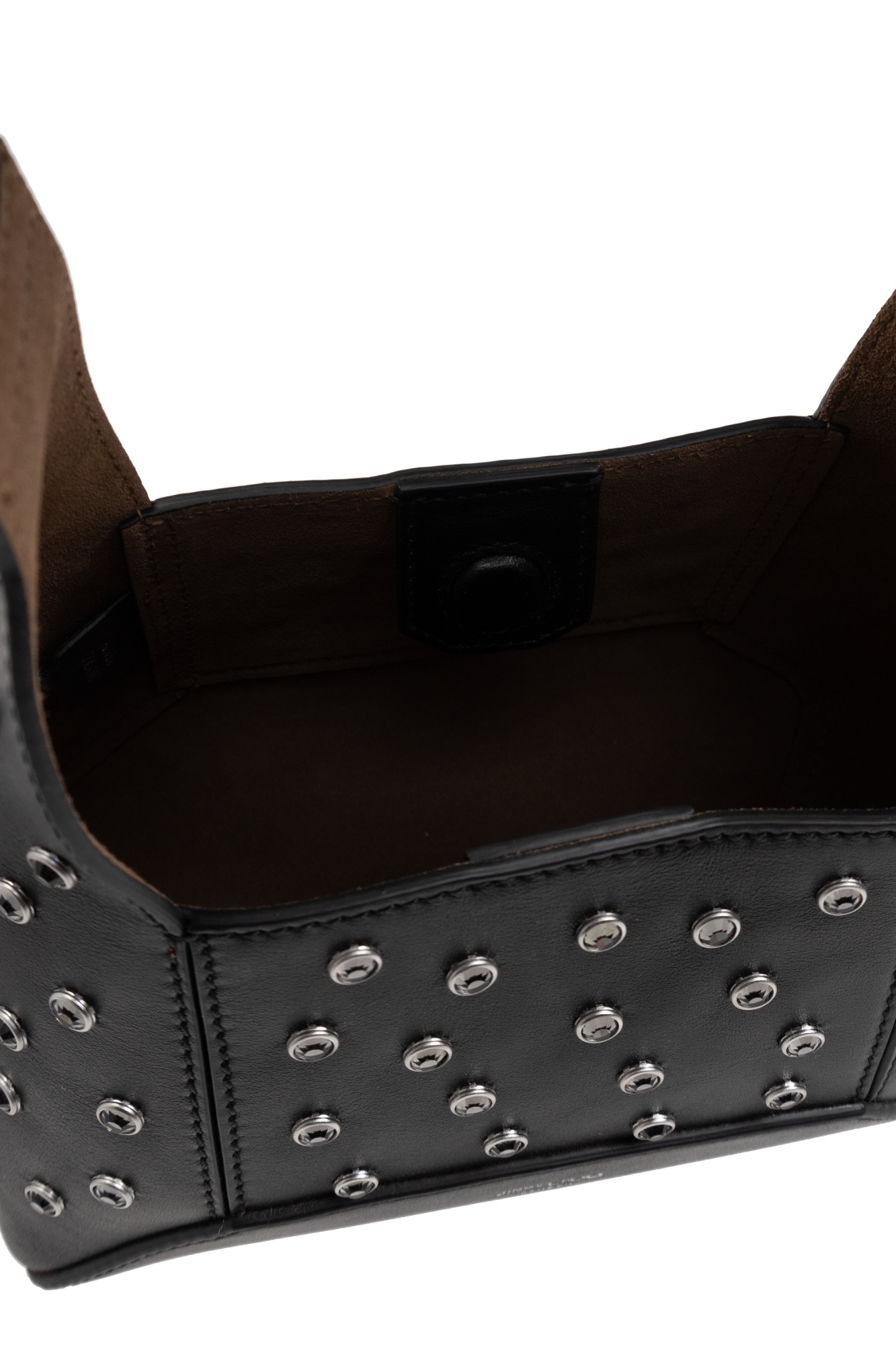 Jimmy Choo Diamond Hobo Embellished Leather Shoulder Bag In Black