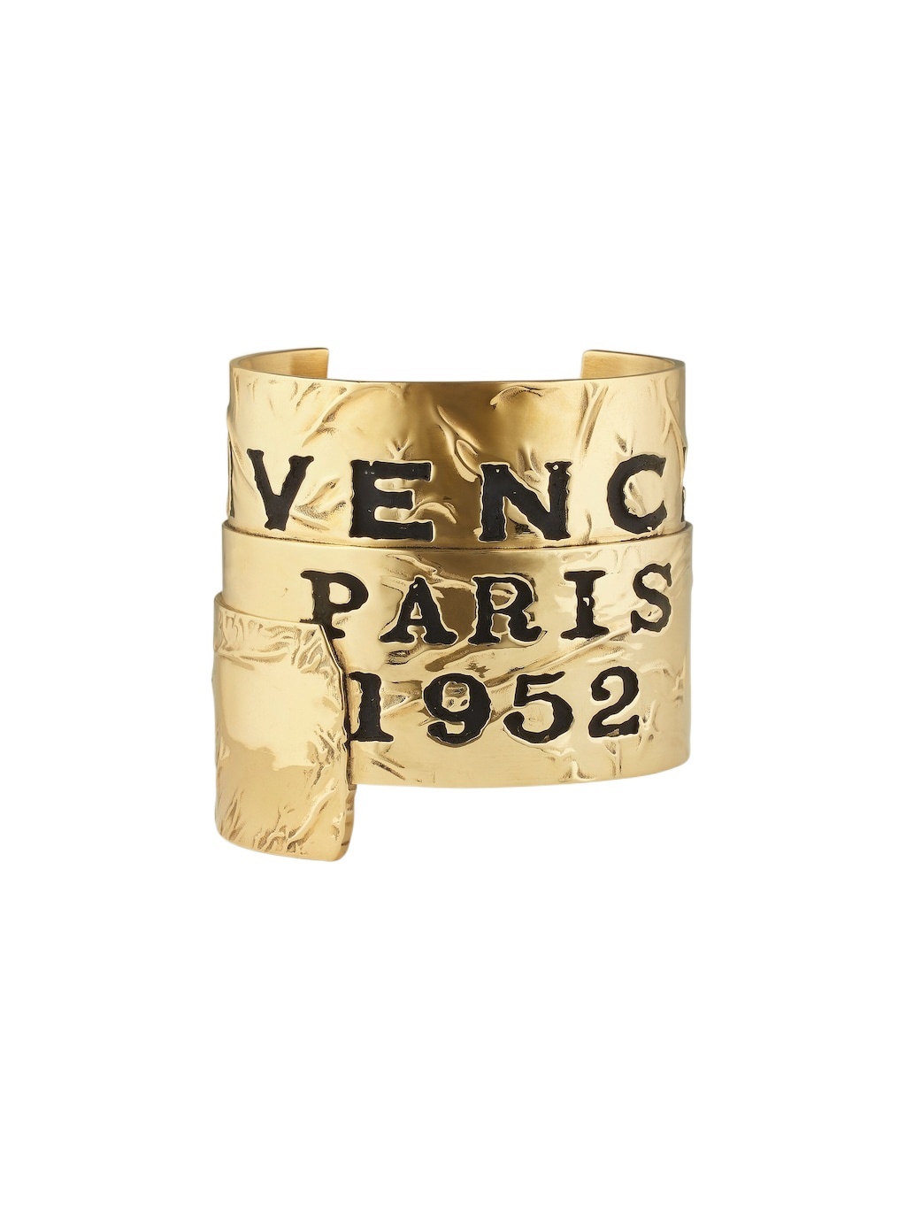Givenchy Tape Cuff In Metal And Enamel In Gold