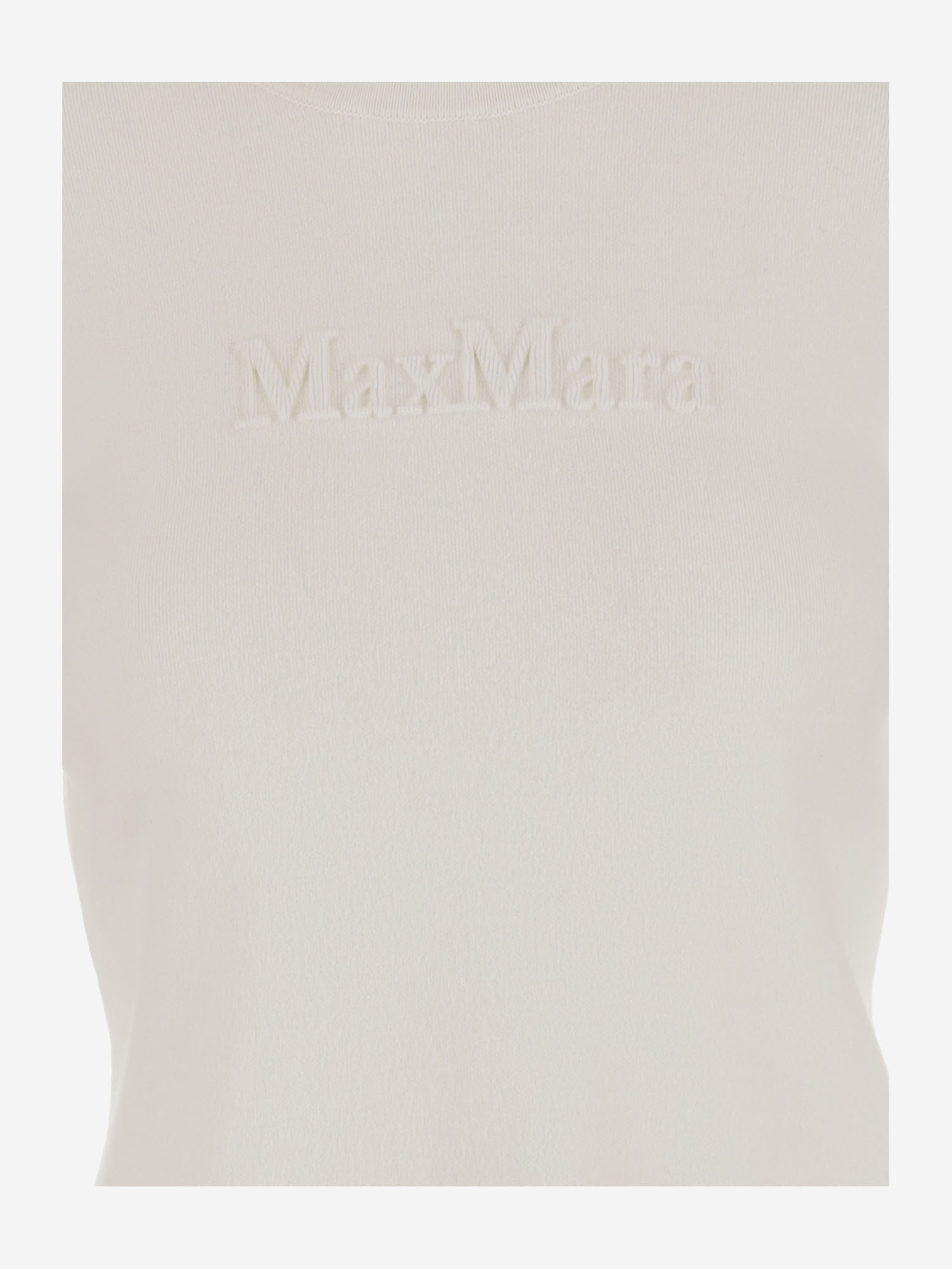 Max Mara Long-sleeved Fitted Top Clothing In White