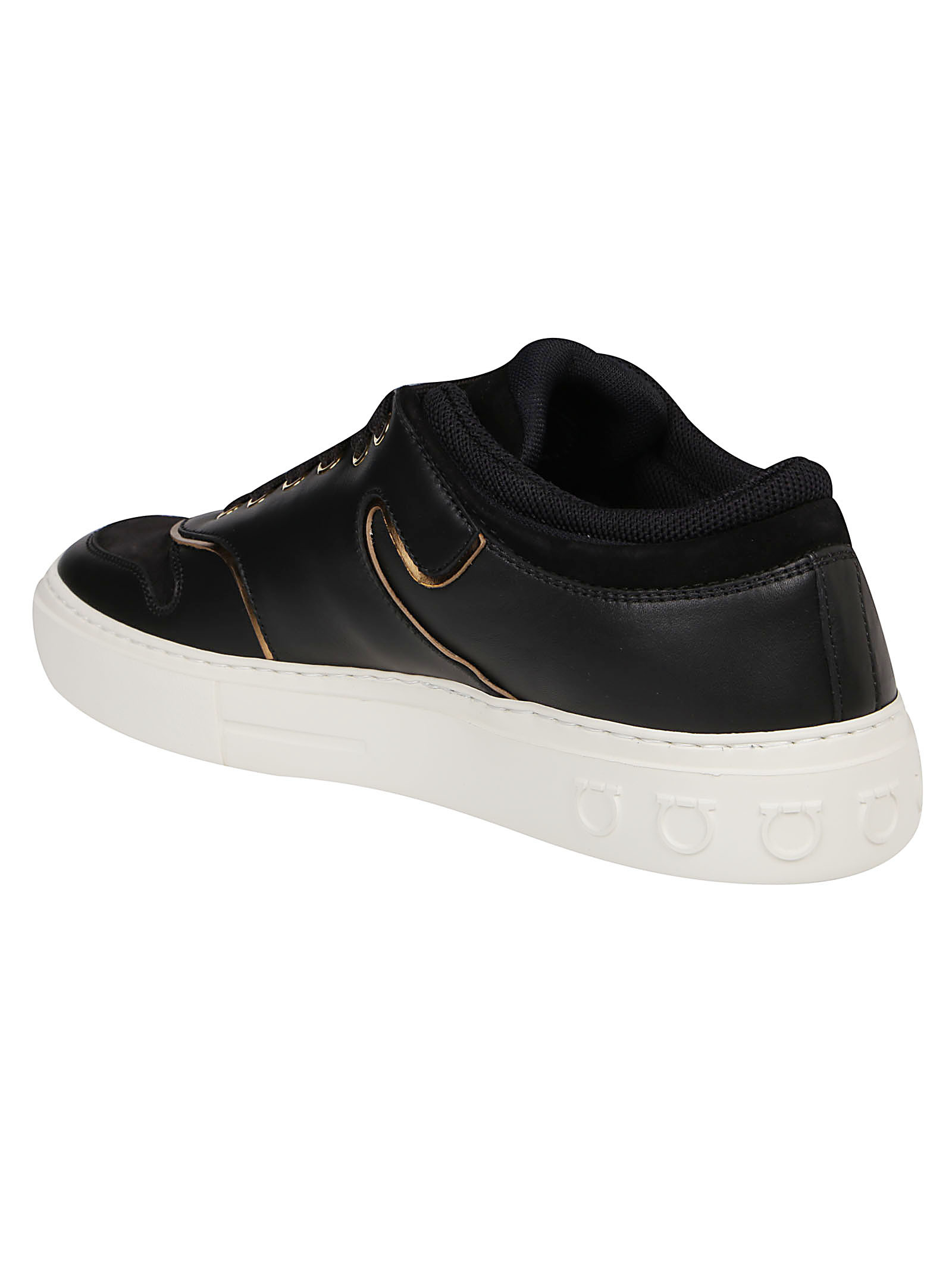 Ferragamo Borg Logo Low-top Sneakers In Multi