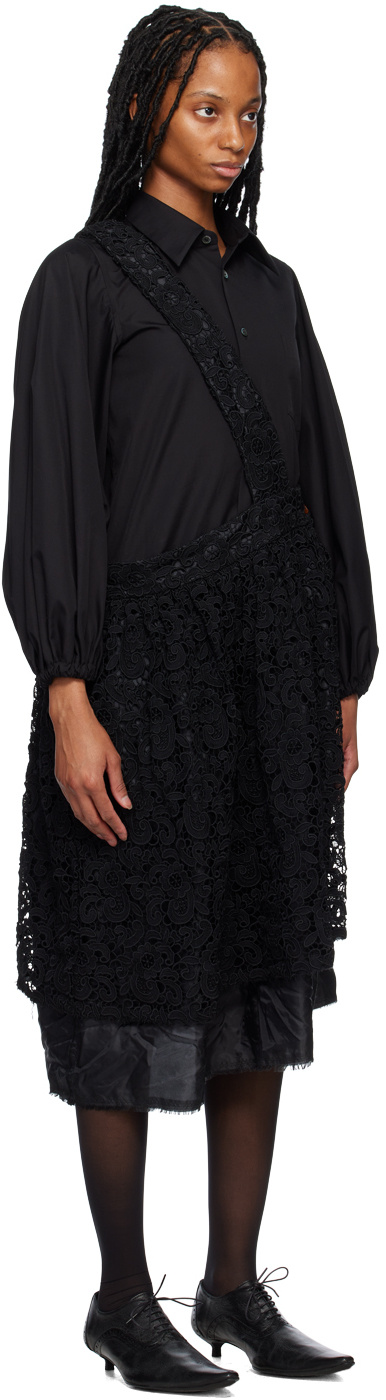 COMME DES GARÇONS FLORAL-LACE HIGH-WAISTED SKIRT