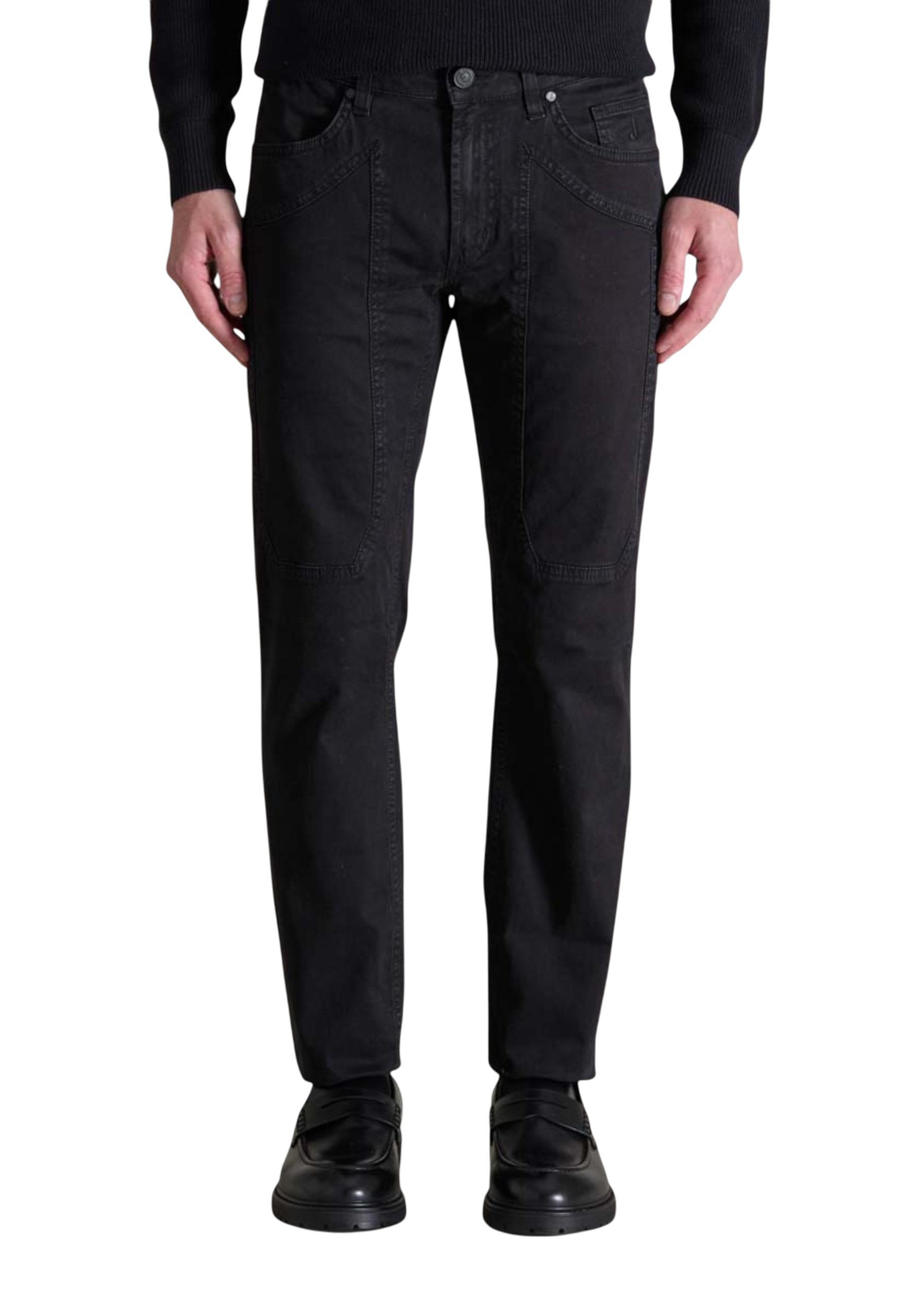 Jeckerson Casual Pants With Belt Loops In Black
