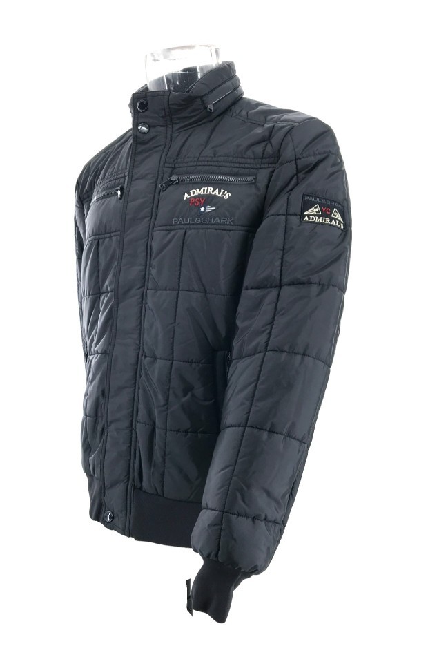 Paul & Shark Logo Long-sleeved Cotton Suit In Black