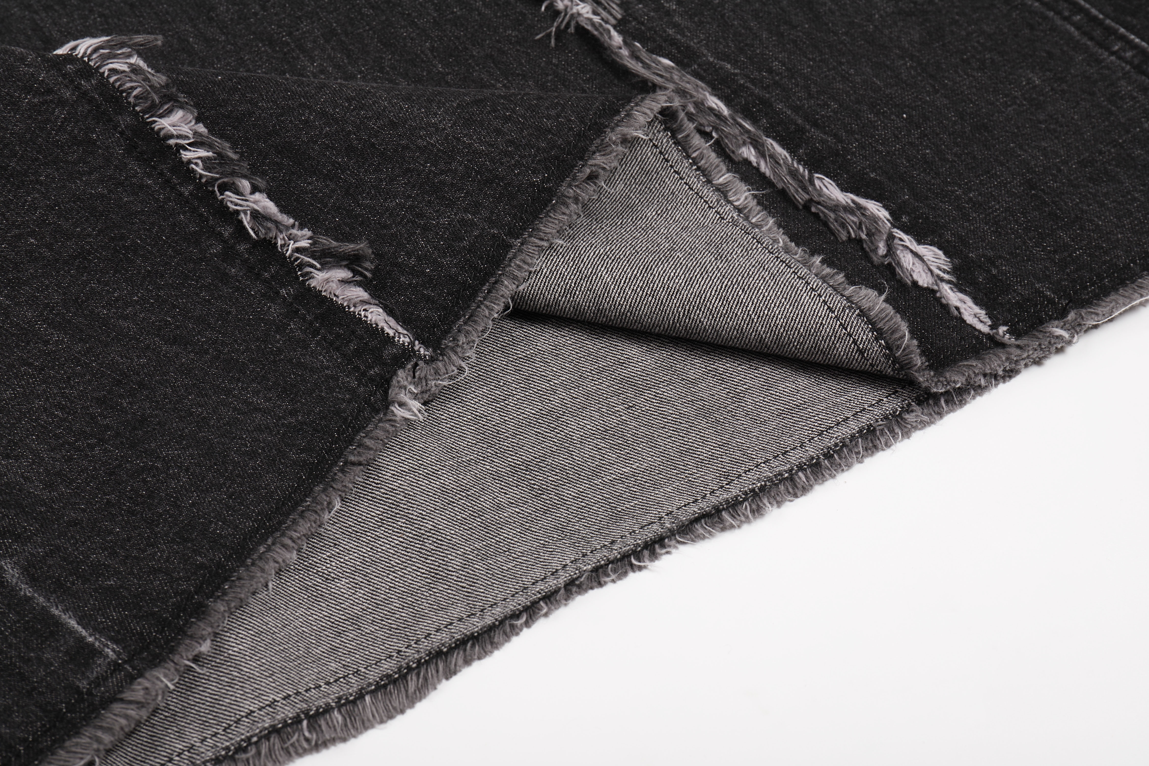 Liuregali Vintage Rough-edged Jeans In Black