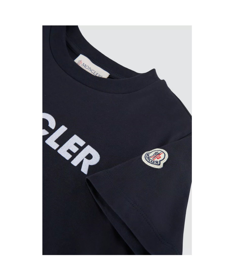 Moncler Enfant Tennis Logo T-shirt In Blue