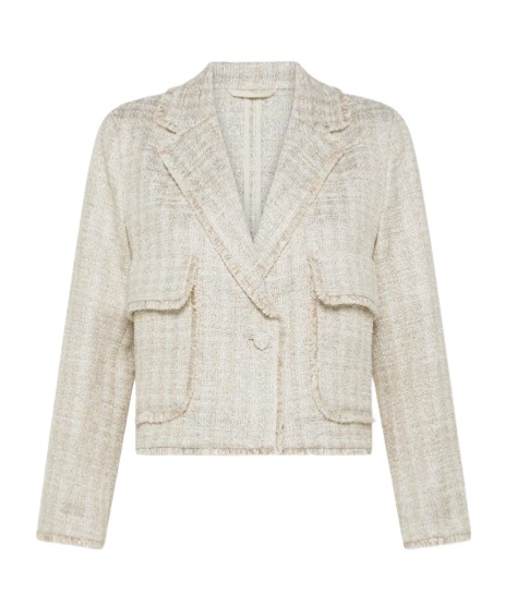 Seventy Short Jacket In Lurex Slub Cotton