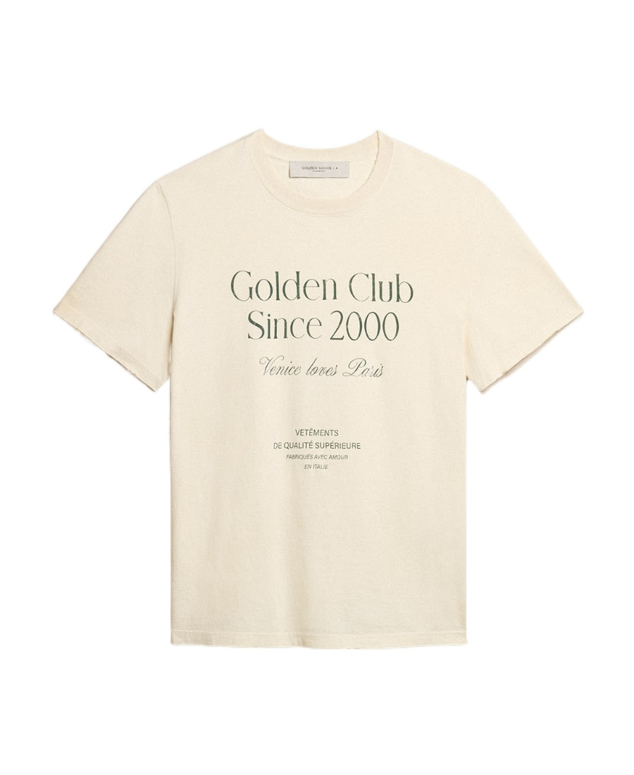 GOLDEN GOOSE GOLDEN GOOSE DELUXE BRAND LOGO PRINTED CREWNECK T-SHIRT