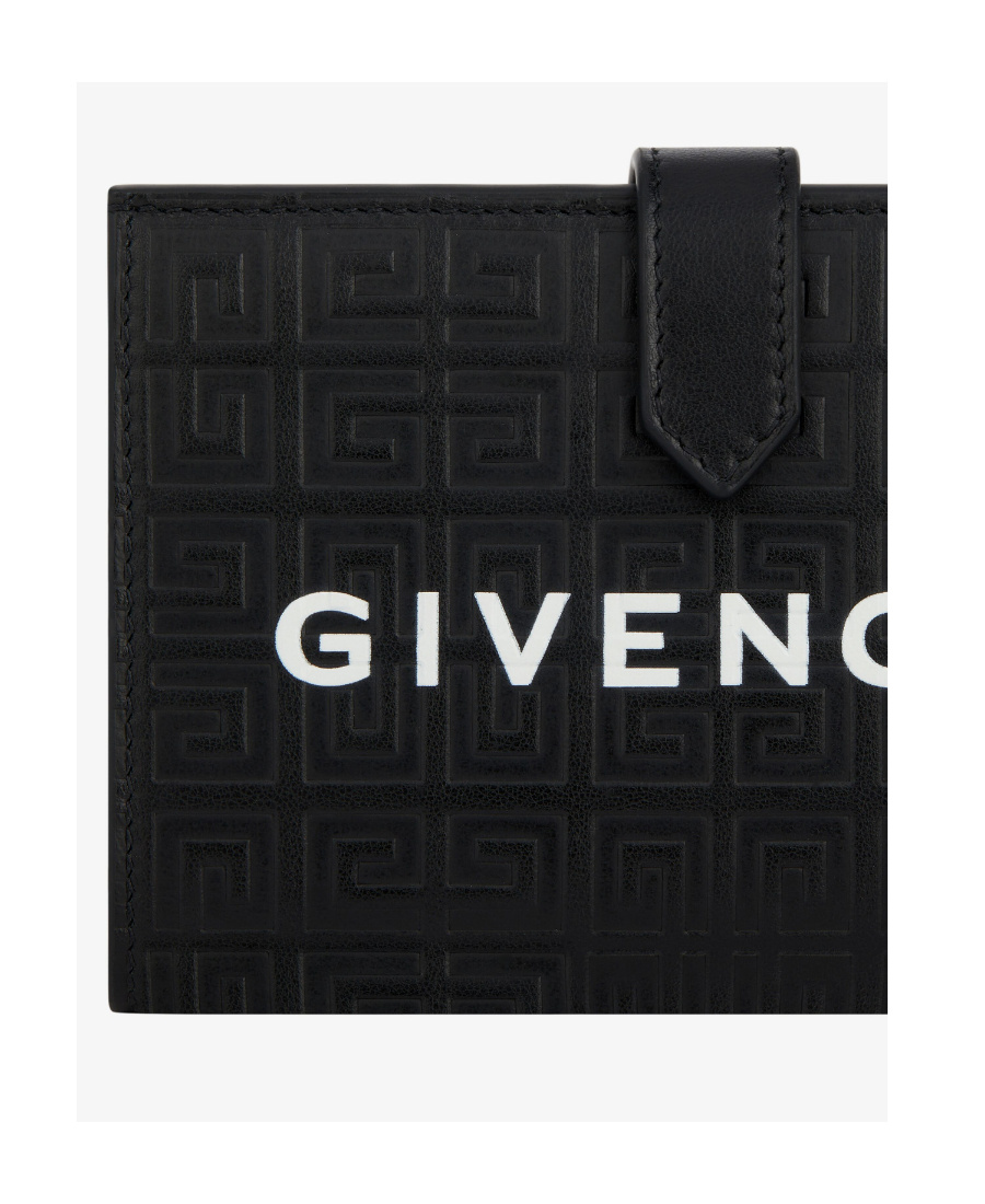 Givenchy Logo-print Bi-fold Leather Wallet In Black