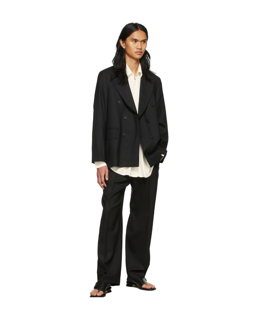 Our Legacy Borrowed Chino Wool Trousers In Black