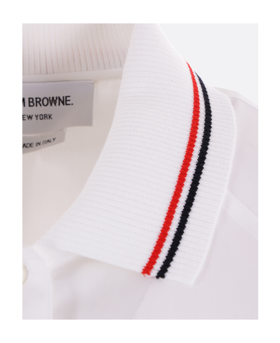 Thom Browne Box Pleat Cotton Shirt In White