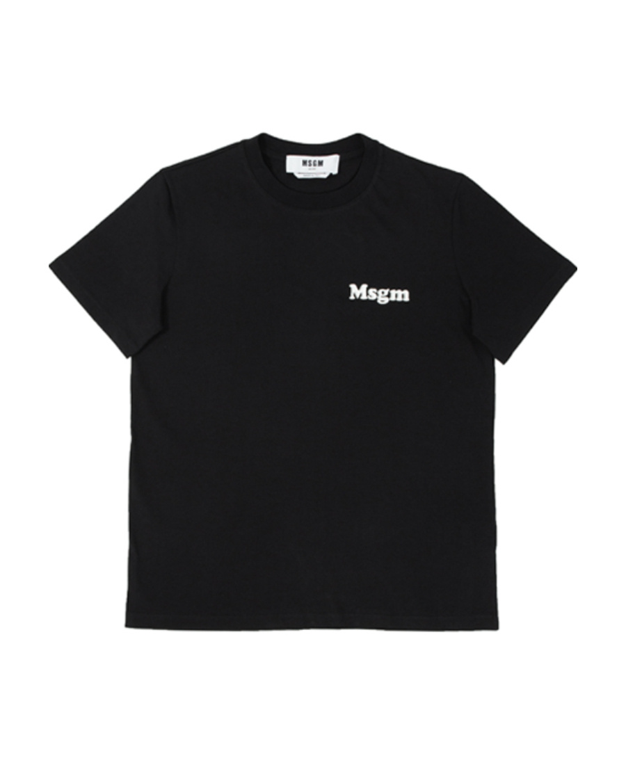 Msgm Logo Short-sleeved T-shirt In Black