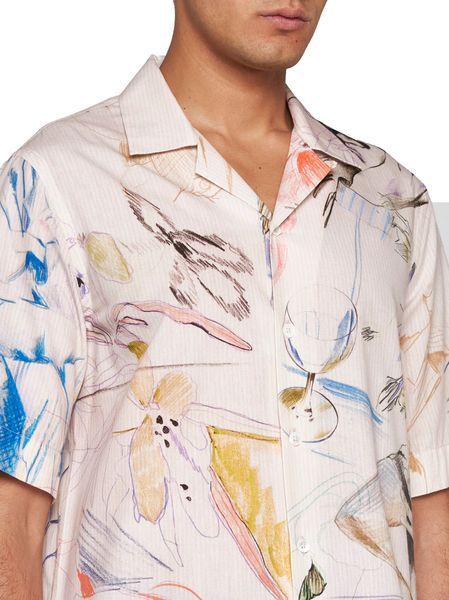 PAUL SMITH SKETCHBOOK PRINT COTTON SHIRT 
