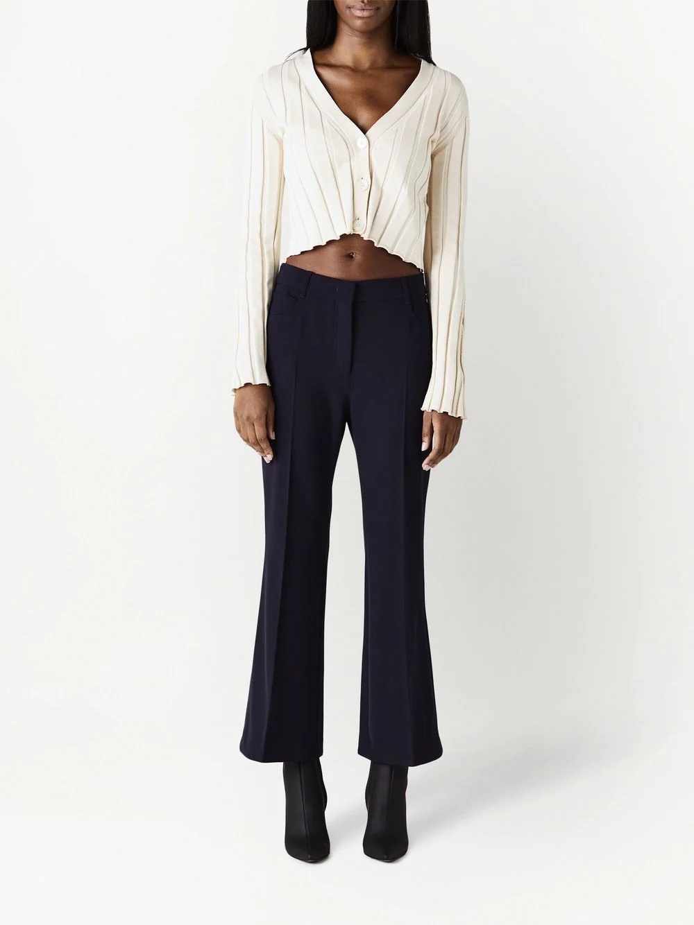 Stella Mccartney Logo Knitted Cardigan In White