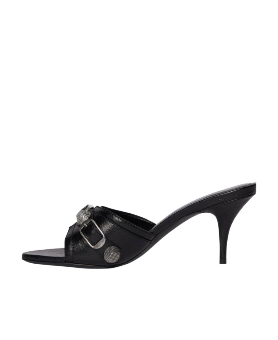 Balenciaga Sandali Cagole Donna Pelle Nero In Black