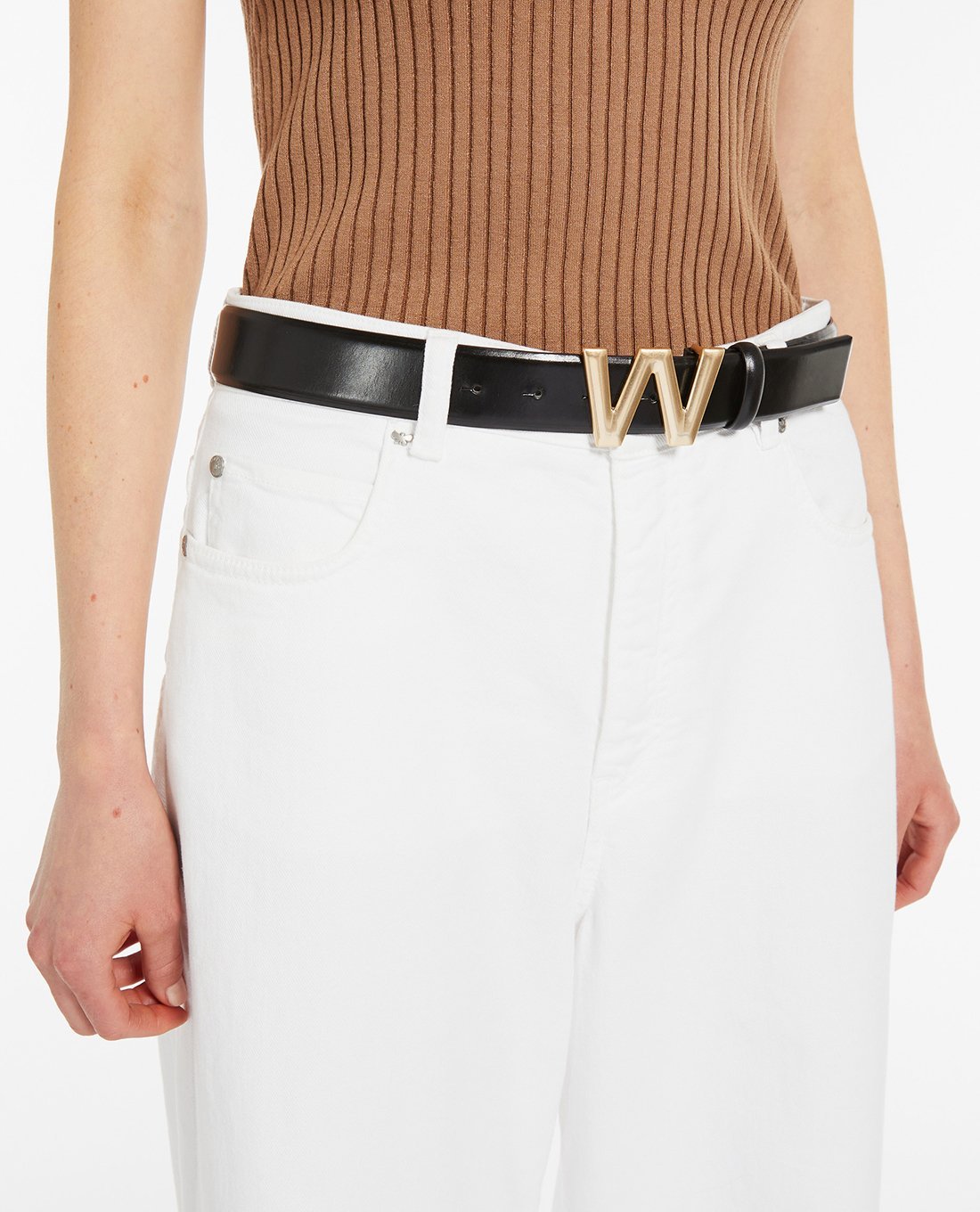 Weekend Max Mara Logo Belt In Black