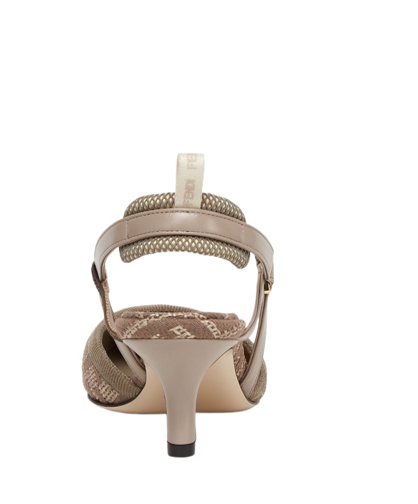 Fendi Colibrì Lite Slingbacks In Ff Fabric In Brown
