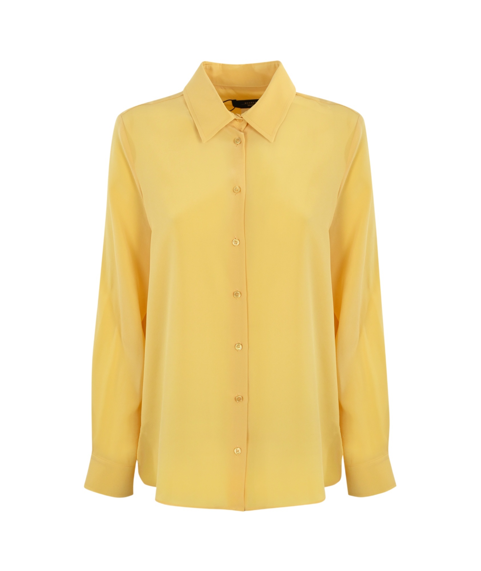 Weekend Max Mara Geo Chine Crepe Shirt In Yellow
