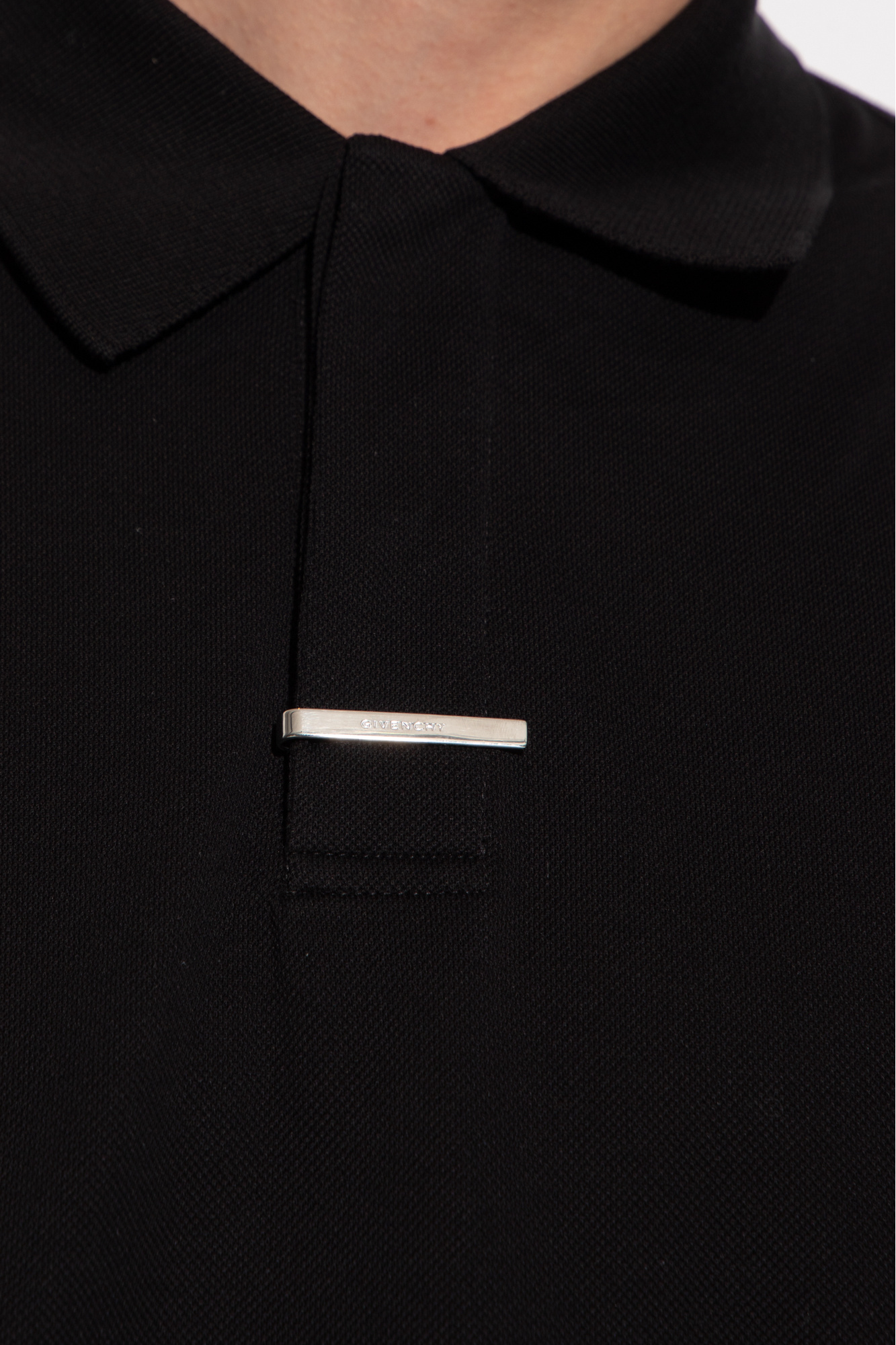 Givenchy Black Polo Shirt In Cotton In Black