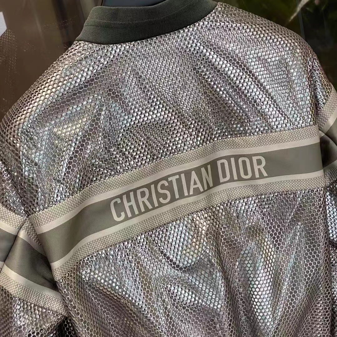 DIOR GRID BASEBALL JACKET 