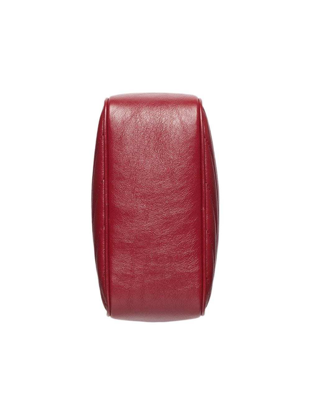 Shop Gucci Gg Marmont Chain Shoulder Bag In Red