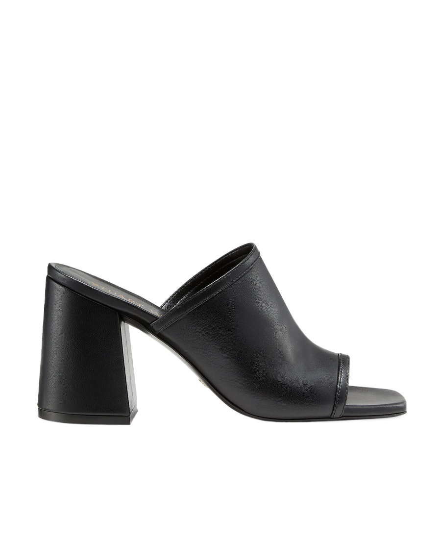 Stuart Weitzman Cayman 85 Block Slide Sandal In Black