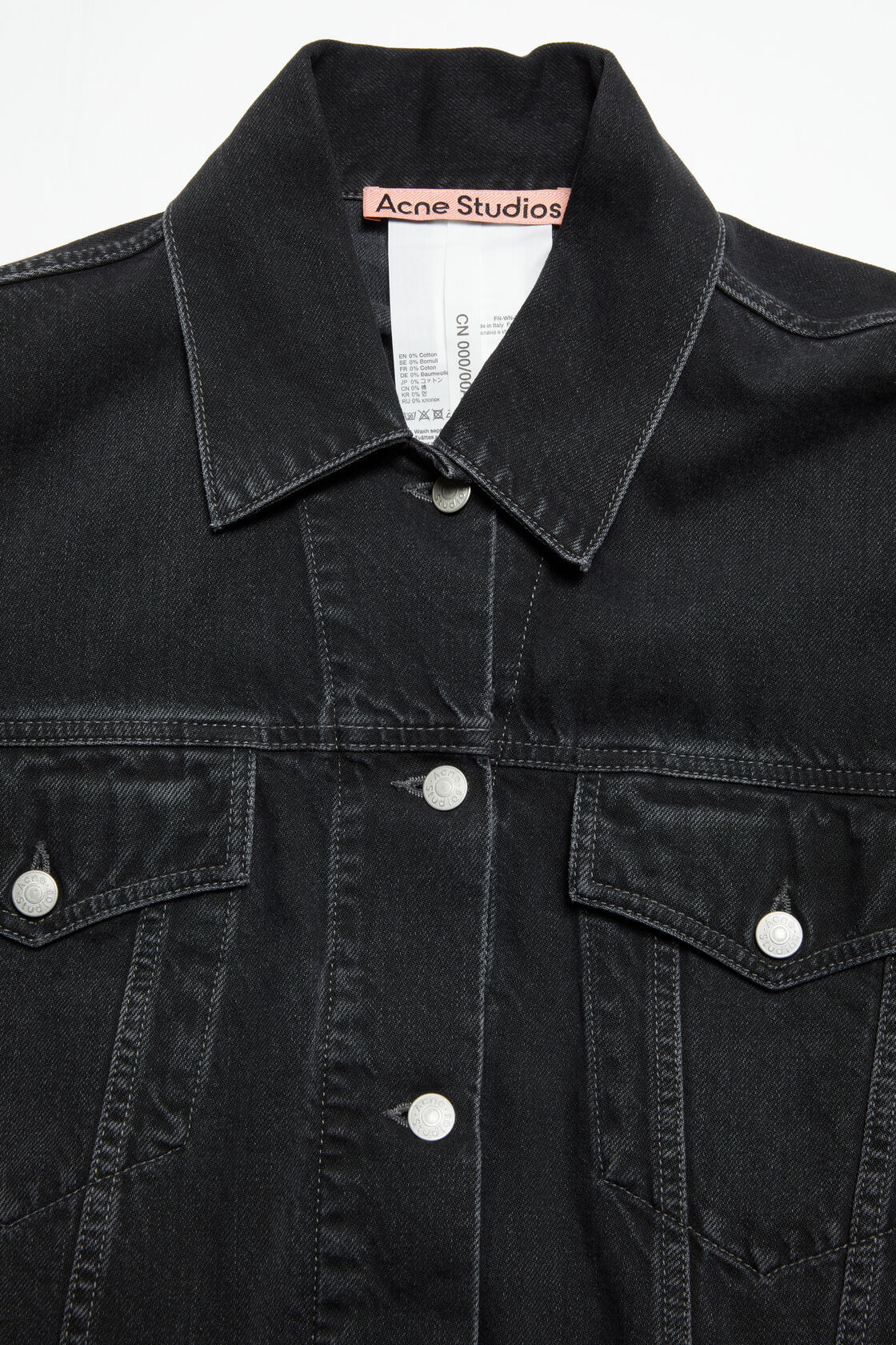 Acne Studios Denim Jacket - Relaxed Cropped Fit In Black