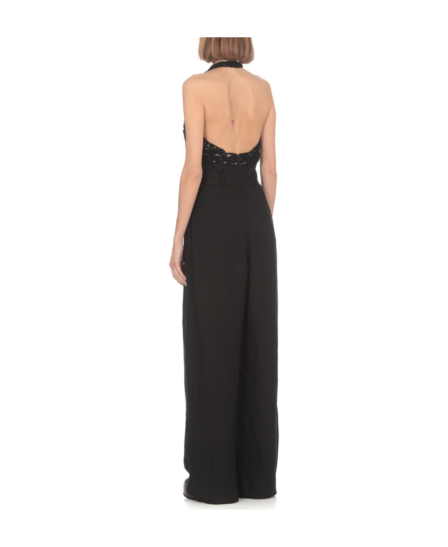 Brunello Cucinelli Crochet-detail Jumpsuit In Black